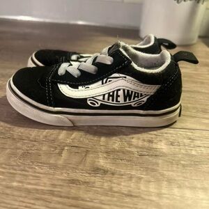 Vans Kids Classic Black and White Sneakers